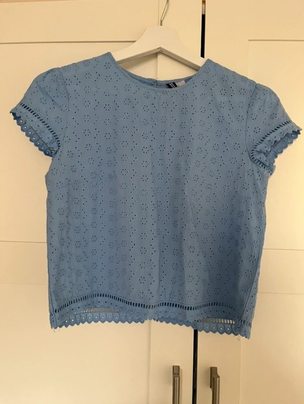 H&M Eyelet Short Sleeve Blouse